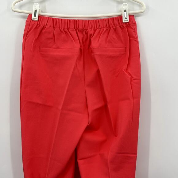 Isaac Mizrahi Live 24/7 Stretch Bright Rose Pull On ANKLE Pants Womens 2P Petite - Picture 4 of 9